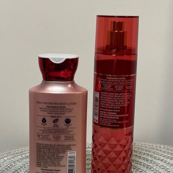 BBW Winter Candy Apple body Lotion and fragrance mist set of 2 NWT - Picture 2 of 2